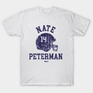 Nate Peterman Chicago Helmet Font T-Shirt